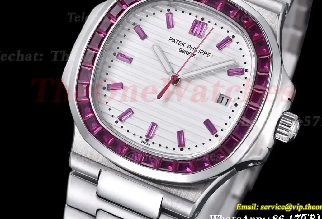 White Dial Dia MY8215 SS SS 40mm GDF Purple Nautilus 0406